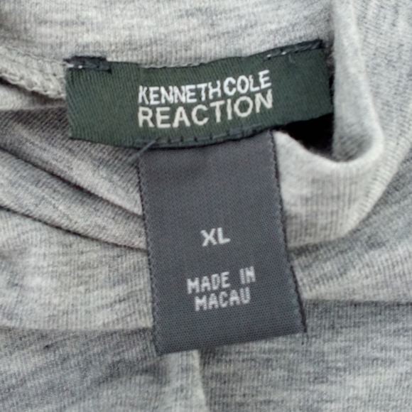 NWT Kenneth Cole Reaction Gray Mock Neck Cinched Sides XL - Picture 3 of 7